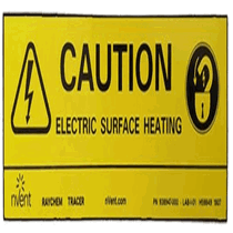Electric Trace Heating Warning Label