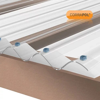 Corrapol - 950mm Wide PVC Corrugated Roof Sheet - Clear