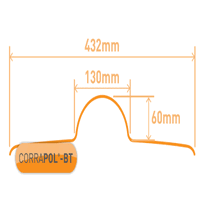 Corrapol Corrugated Bitumen Ridge - 1000mm