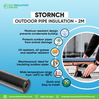 Stornch  Outdoor Pipe Insulation - 2M External Pipe Lagging