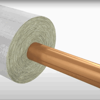 Paroc Mineral Wool Pipe Insulation 1.2M - Foil Face Lagging - 1.2M Length - Box Quantities