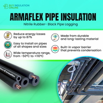 Armaflex Pipe Insulation - Aircon Rubber Black Pipe Lagging