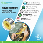 Fibreglass pipe insulation