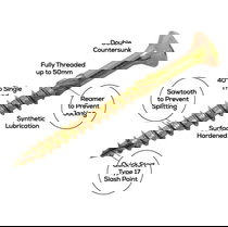 Fastfix Screws -Foil Insulation Screws - Box of 200 Pcs