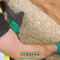 HEMSPAN® Bio Flex - Hemp Wool Insulation - Pallet Quantities - 1100  x 600 x 100mm (8 Packs/Pallet -26.4 Sqm) 