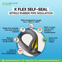K Flex - Self Seal Pipe Insulation - Armaflex Pipe Lagging Alternative